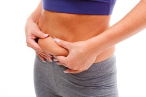 iStock woman belly fat